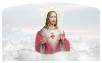 DACRO-109-WT Sacred Heart Clouds White